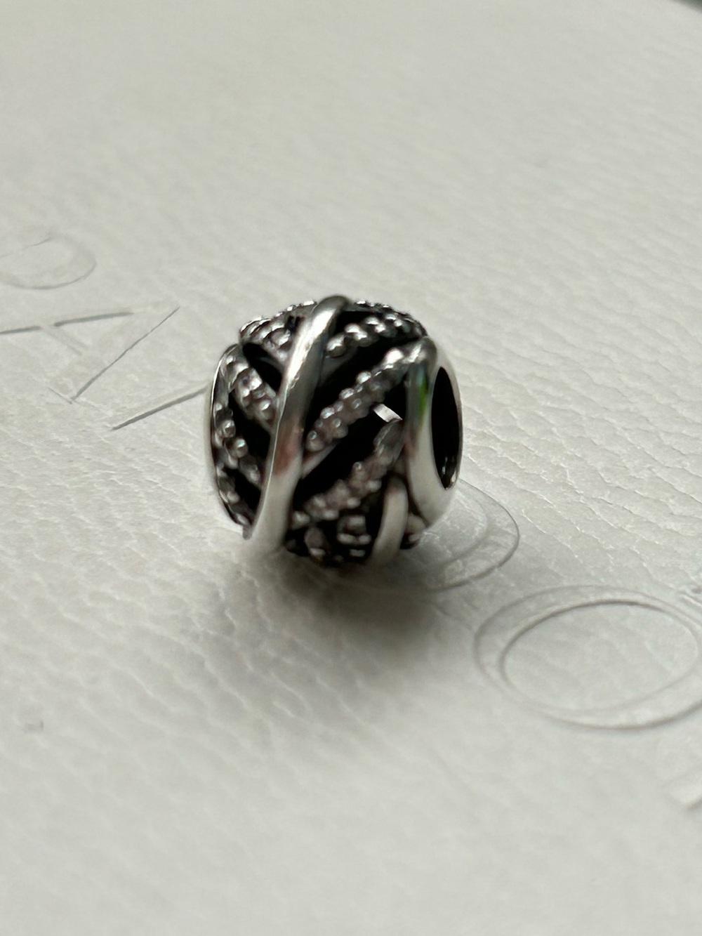 Pandora Light as a Feather openwork charm